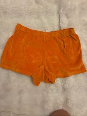 munki munki Orange Plush Athletic Lounge Shorts